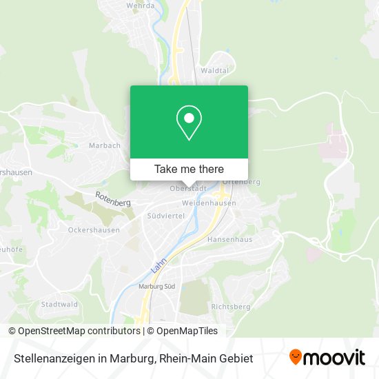 Карта Stellenanzeigen in Marburg