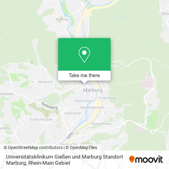 Universitätsklinikum Gießen und Marburg Standort Marburg map