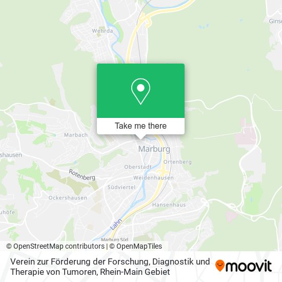 Verein zur Förderung der Forschung, Diagnostik und Therapie von Tumoren map