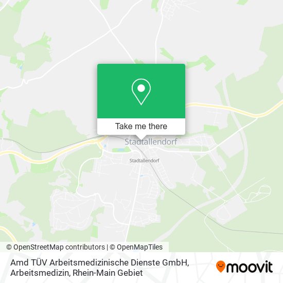 Карта Amd TÜV Arbeitsmedizinische Dienste GmbH, Arbeitsmedizin