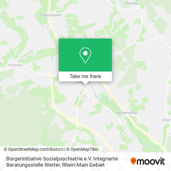 Bürgerinitiative Sozialpsychiatrie e.V. Integrierte Beratungsstelle Wetter map