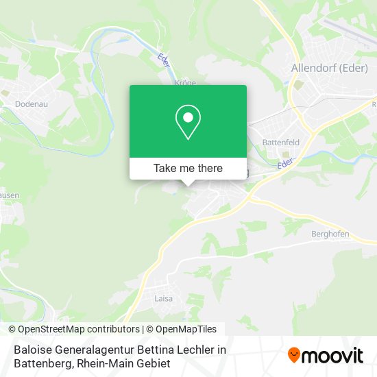 Baloise Generalagentur Bettina Lechler in Battenberg map