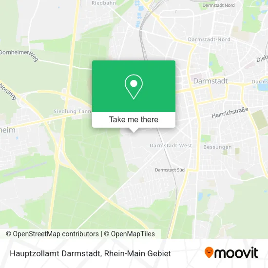 Карта Hauptzollamt Darmstadt