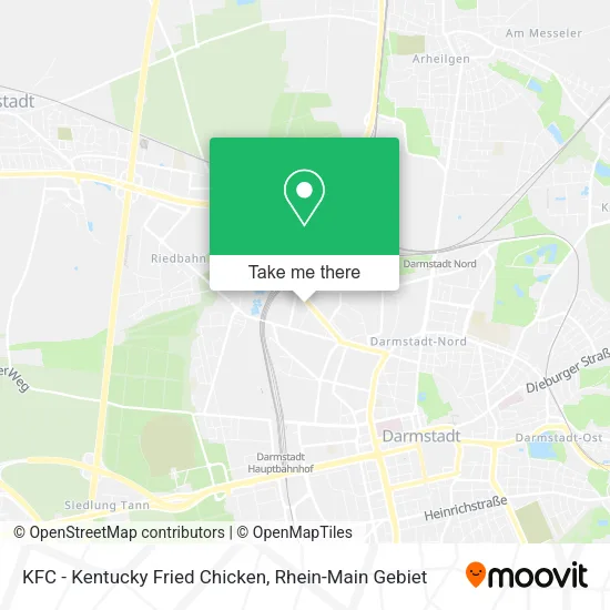 Карта KFC - Kentucky Fried Chicken