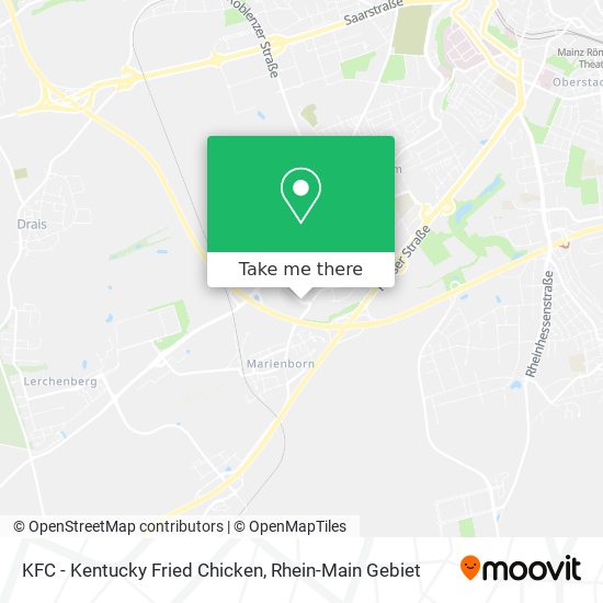 KFC - Kentucky Fried Chicken map