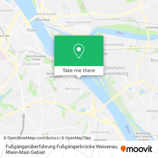Fußgängerüberführung Fußgängerbrücke Weisenau map