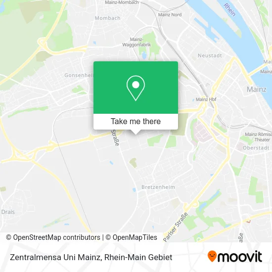 Карта Zentralmensa Uni Mainz