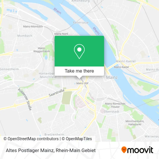 Карта Altes Postlager Mainz