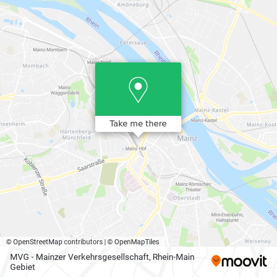 Карта MVG - Mainzer Verkehrsgesellschaft