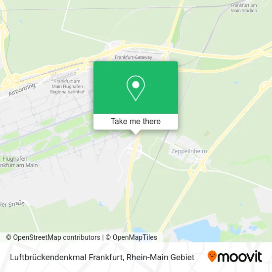 Luftbrückendenkmal Frankfurt map
