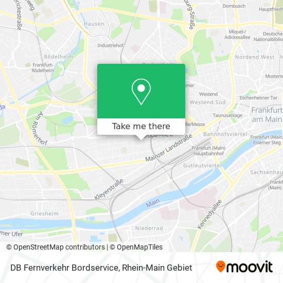 Карта DB Fernverkehr Bordservice