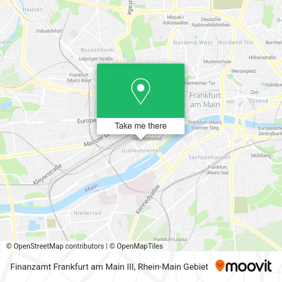 Карта Finanzamt Frankfurt am Main III