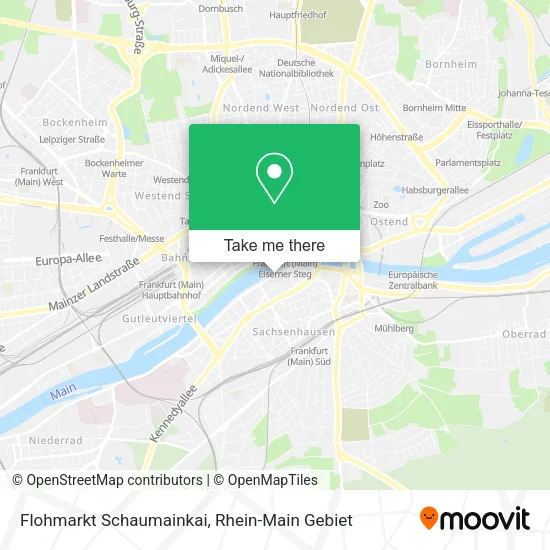 Карта Flohmarkt Schaumainkai