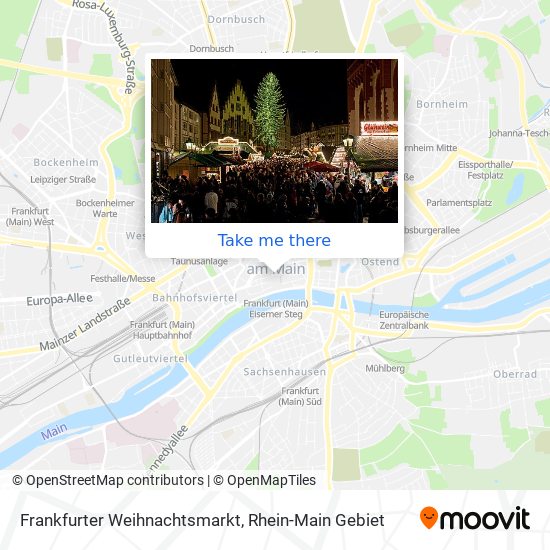 Frankfurter Weihnachtsmarkt map