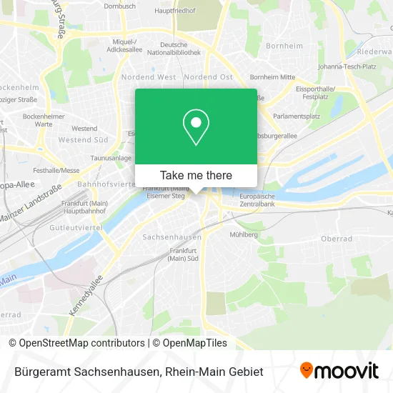 Карта Bürgeramt Sachsenhausen