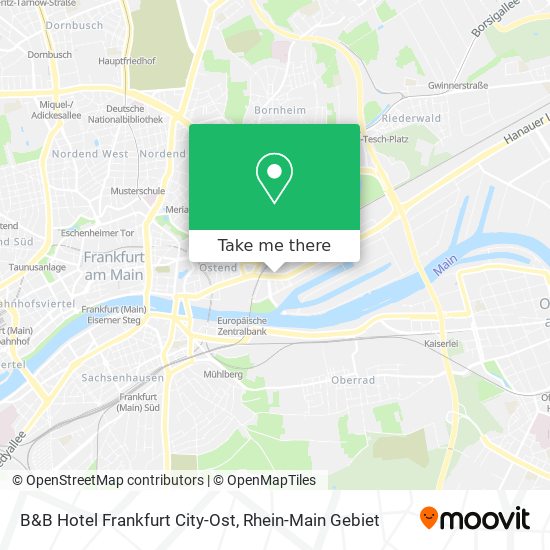 B&B Hotel Frankfurt City-Ost map