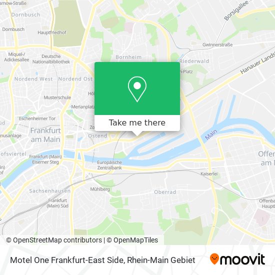 Motel One Frankfurt-East Side map