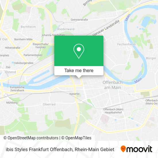 Карта ibis Styles Frankfurt Offenbach