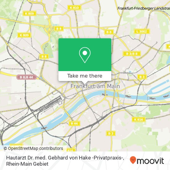 Hautarzt Dr. med. Gebhard von Hake -Privatpraxis- map