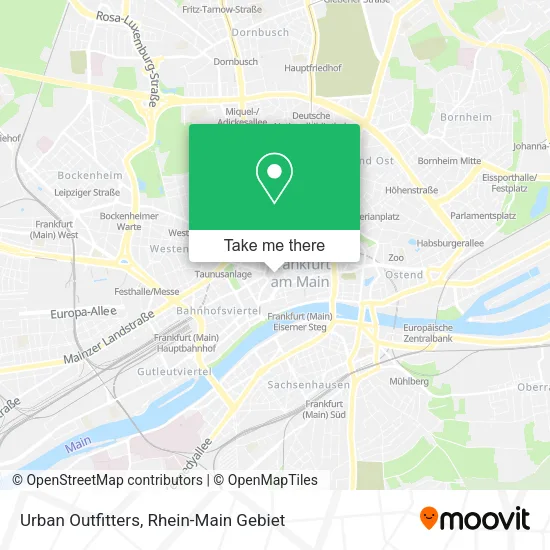 Urban Outfitters map