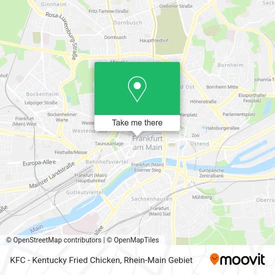 Карта KFC - Kentucky Fried Chicken