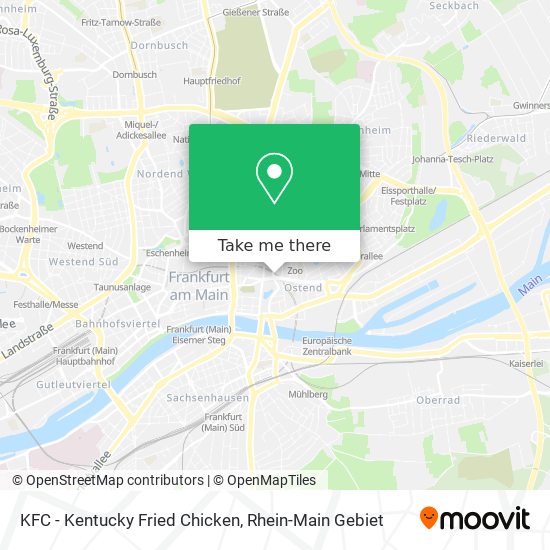 KFC - Kentucky Fried Chicken map