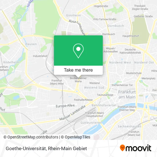 Карта Goethe-Universität