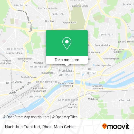 Карта Nachtbus Frankfurt