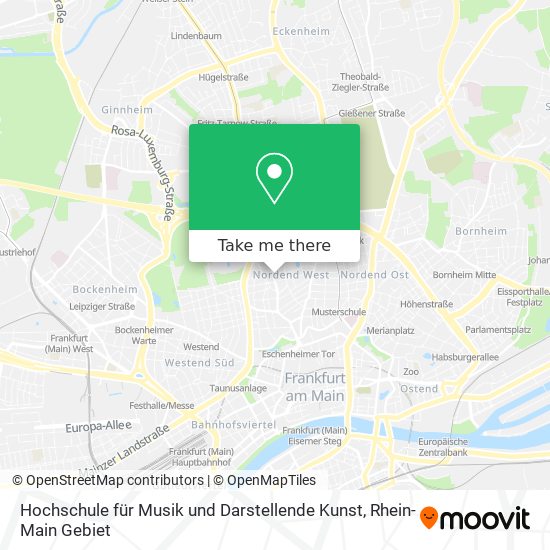Hochschule für Musik und Darstellende Kunst map