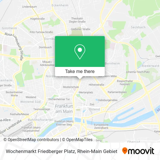 Карта Wochenmarkt Friedberger Platz