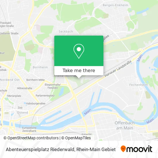 Карта Abenteuerspielplatz Riederwald