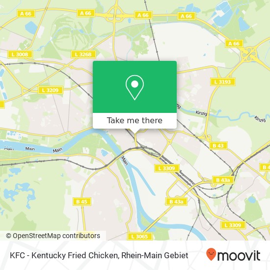 KFC - Kentucky Fried Chicken map