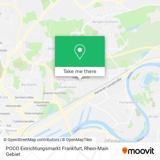 POCO Einrichtungsmarkt Frankfurt map