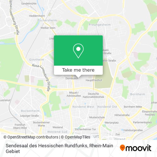 Sendesaal des Hessischen Rundfunks map