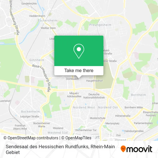 Карта Sendesaal des Hessischen Rundfunks