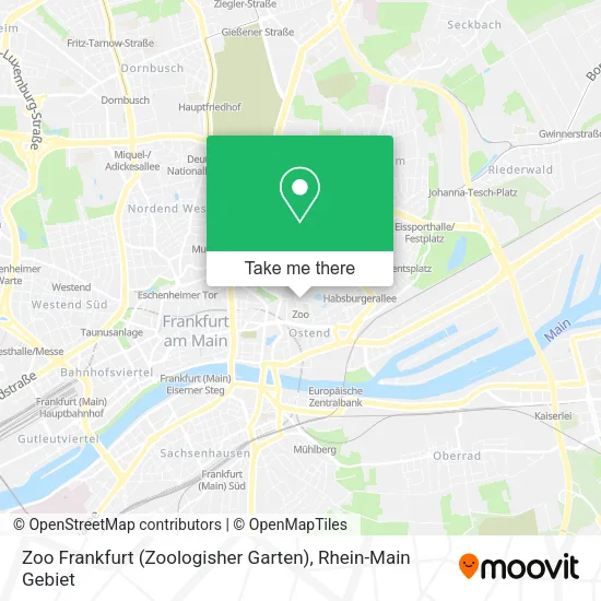 Карта Zoo Frankfurt (Zoologisher Garten)