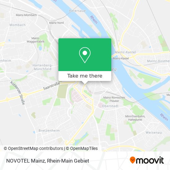 Карта NOVOTEL Mainz