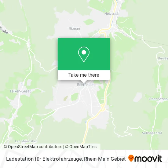 Карта Ladestation für Elektrofahrzeuge