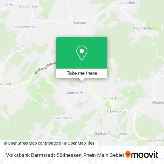 Volksbank Darmstadt-Südhessen map