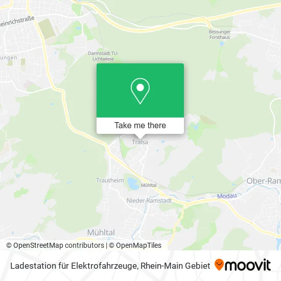 Карта Ladestation für Elektrofahrzeuge