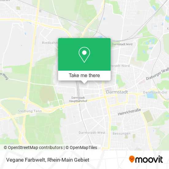 Карта Vegane Farbwelt