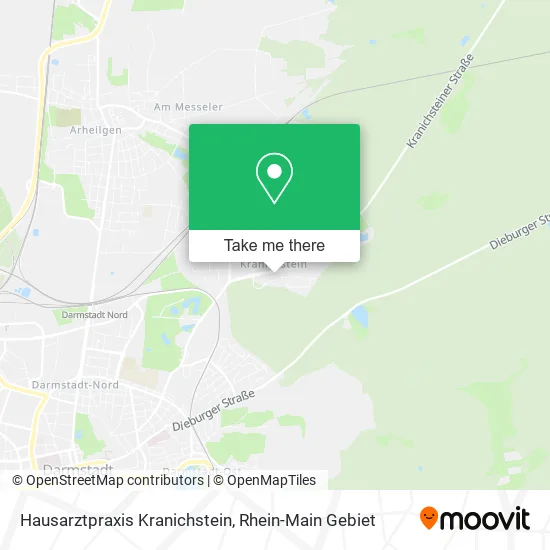 Карта Hausarztpraxis Kranichstein