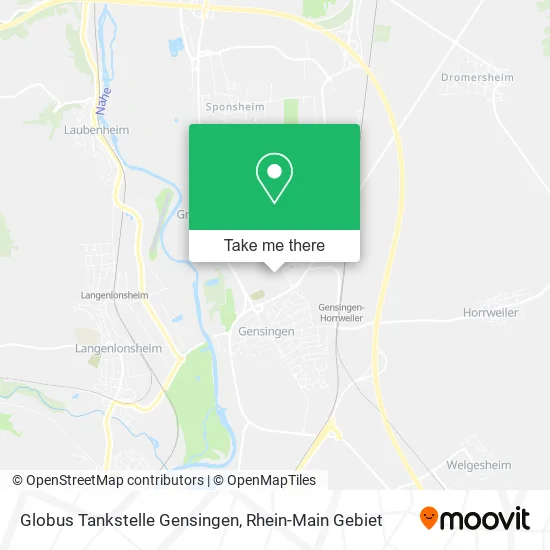 Карта Globus Tankstelle Gensingen