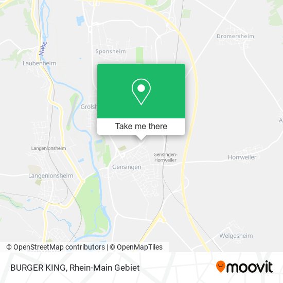 BURGER KING map