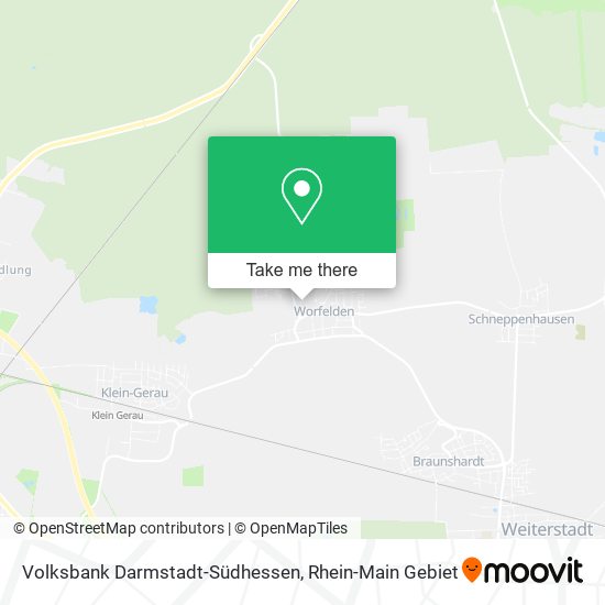 Volksbank Darmstadt-Südhessen map