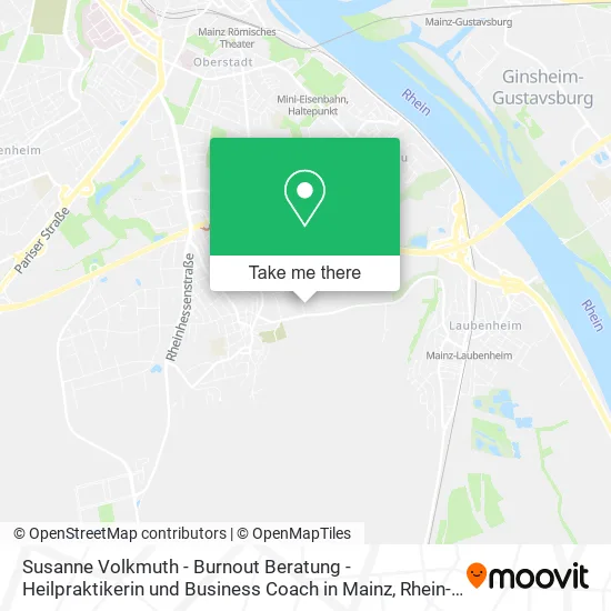 Карта Susanne Volkmuth - Burnout Beratung - Heilpraktikerin und Business Coach in Mainz