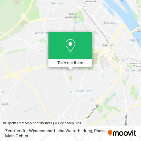 Zentrum für Wissenschaftliche Weiterbildung map