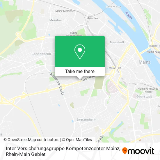 Карта Inter Versicherungsgruppe Kompetenzcenter Mainz