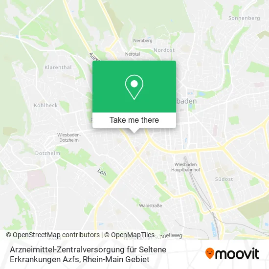 Карта Arzneimittel-Zentralversorgung für Seltene Erkrankungen Azfs