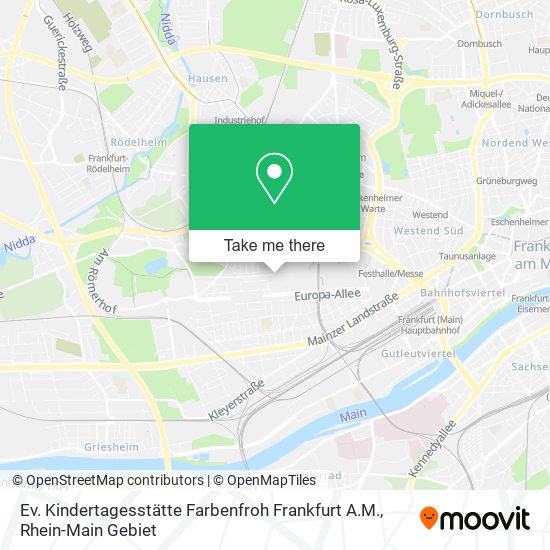 Карта Ev. Kindertagesstätte Farbenfroh Frankfurt A.M.